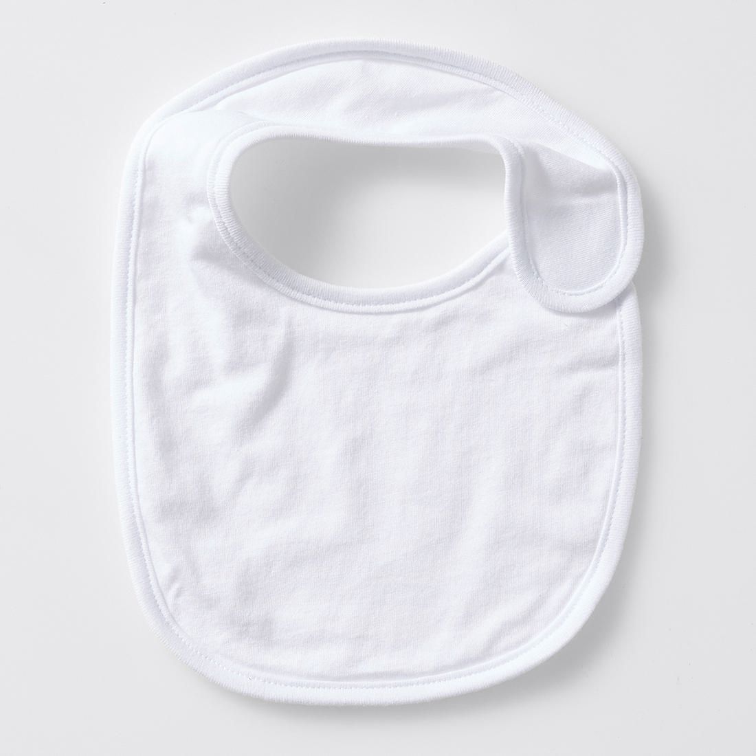 white newborn bibs