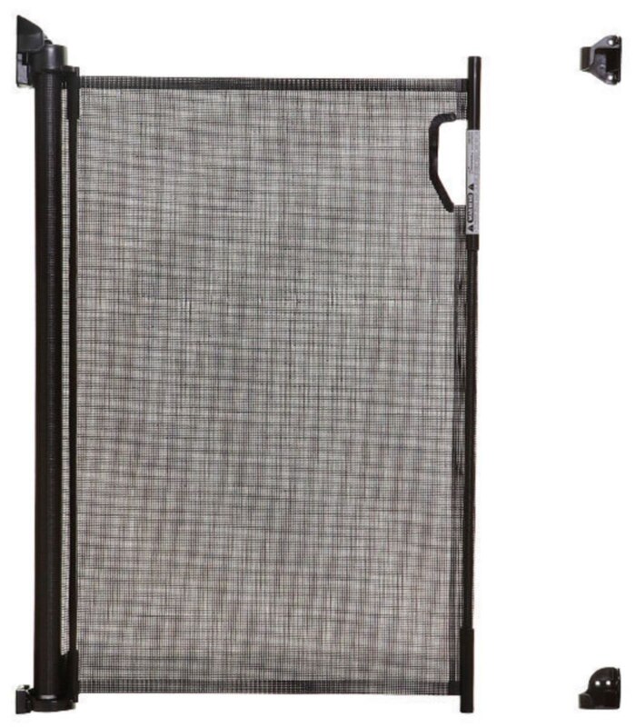 Retractable Indoor/Outdoor Security Gate Black