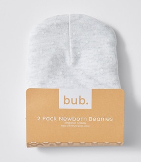 bub. Organic Cotton Newborn Beanies 2 Pack