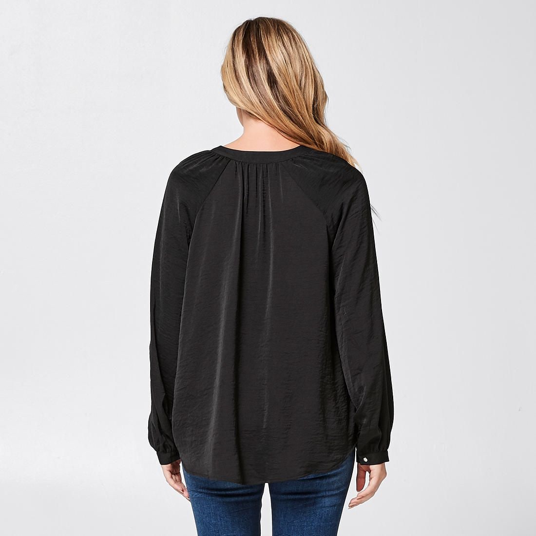 black peasant blouse