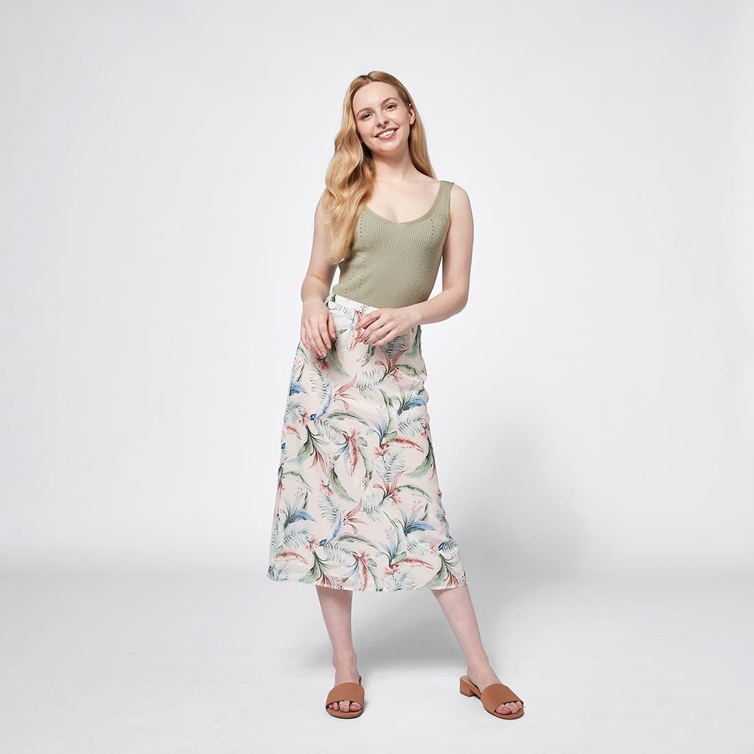 roxy floral maxi skirt