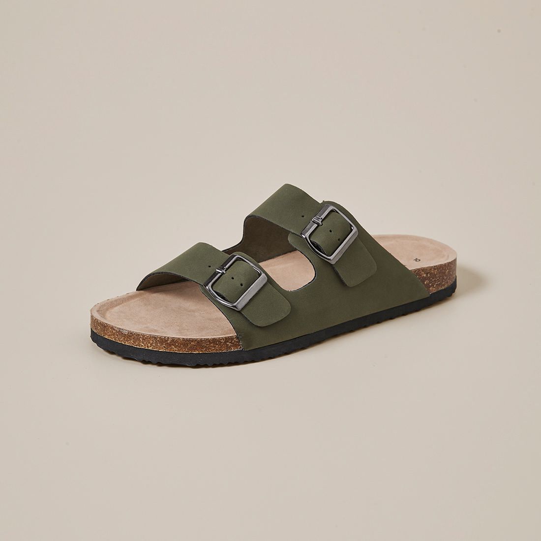 green khaki sandals