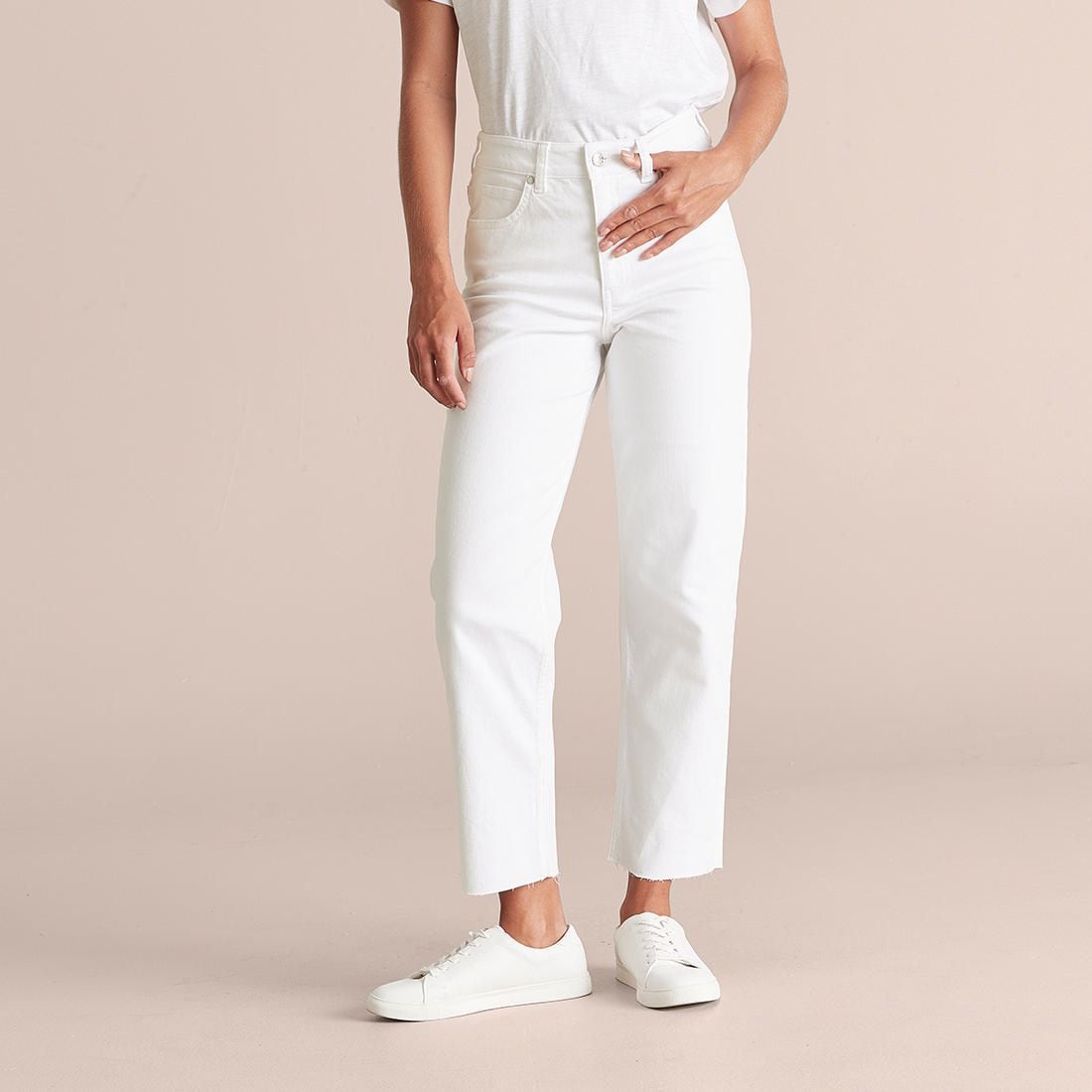 Alexa Straight High Rise Cropped Length 