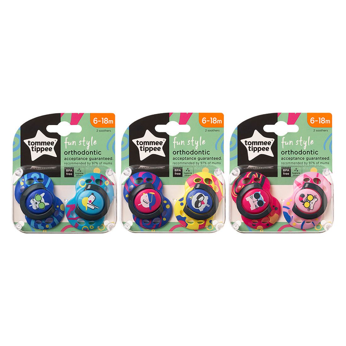 Tommee Tippee Soother Assorted Design 6-18 Months