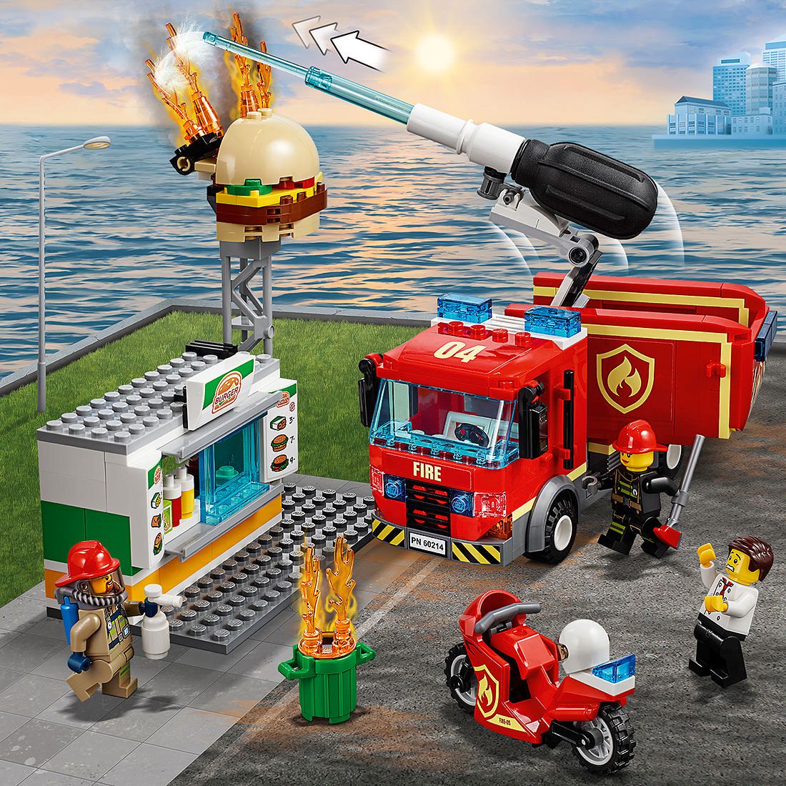 lego city burger fire