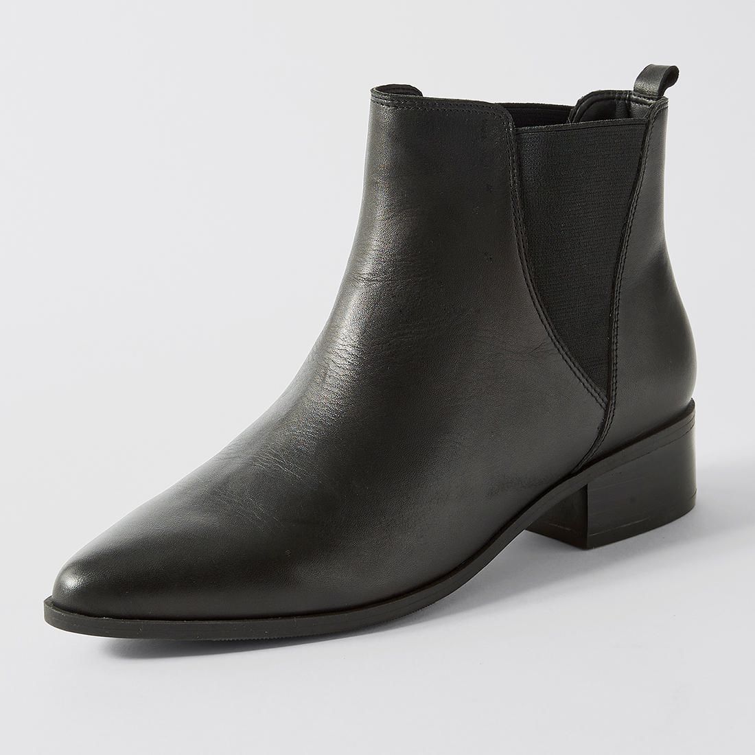 black leather ankle boots australia