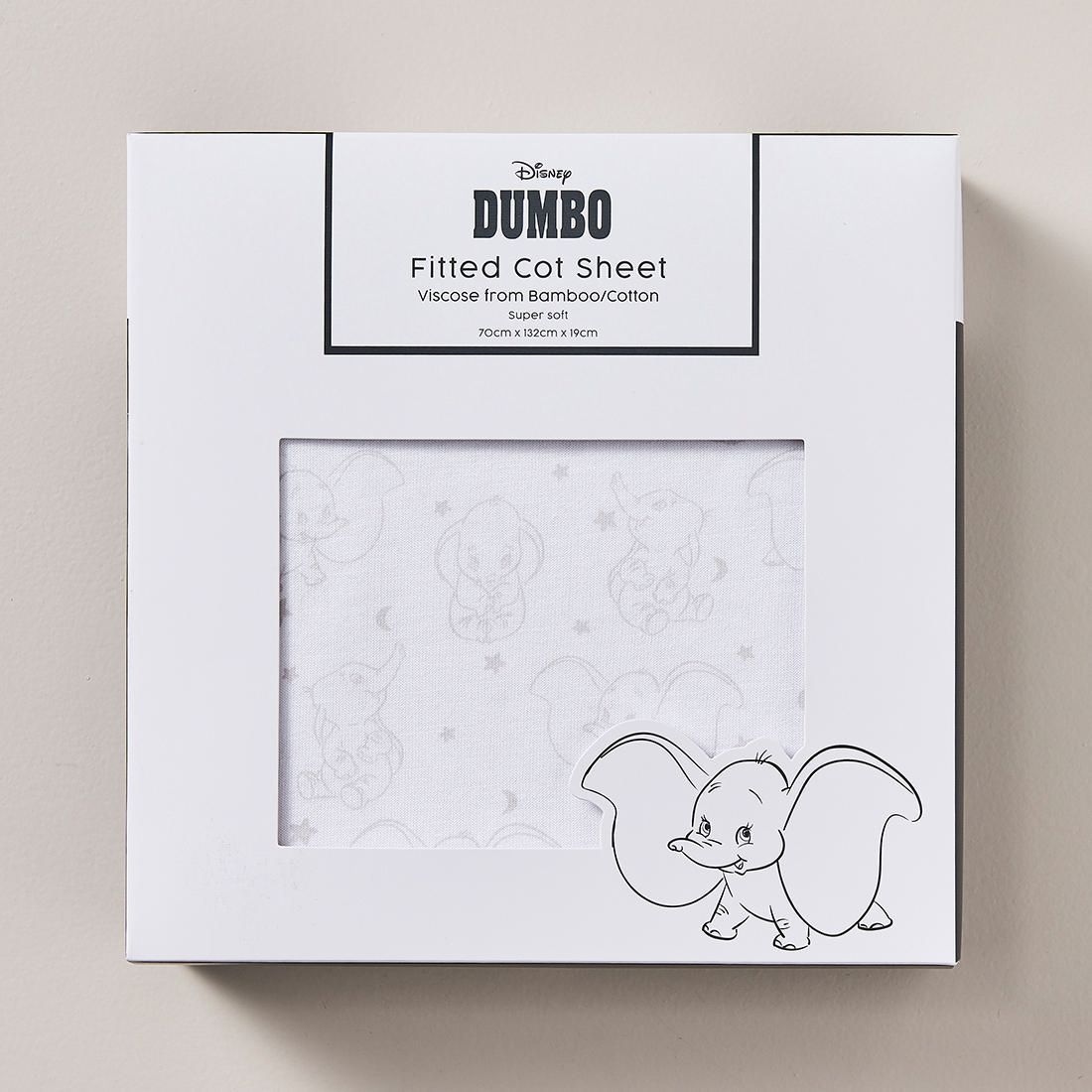 Disney Dumbo Bamboo Fitted Cot Sheet Target Australia