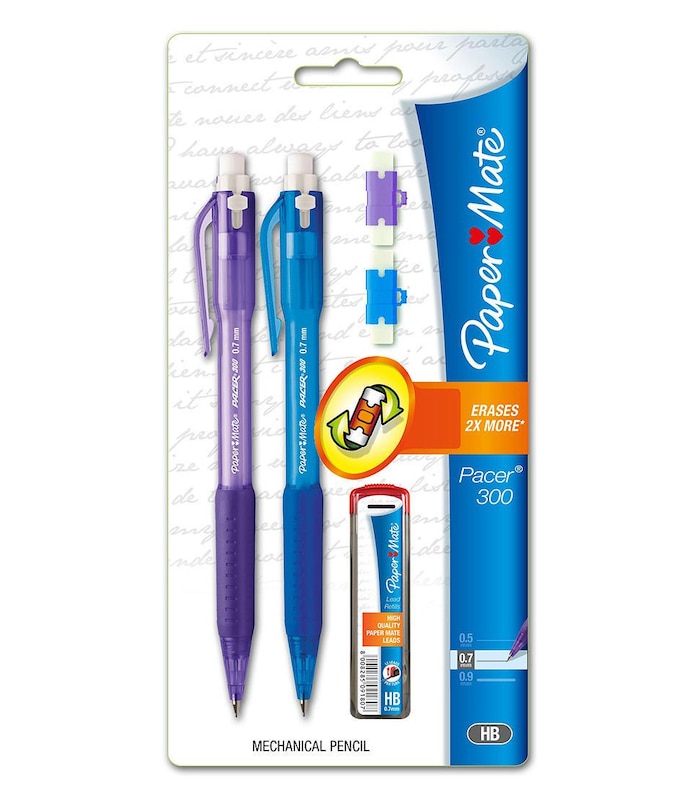 Papermate Pacer 300 Mechanical Pencils Assorted 2 Pack Assorted Target Australia