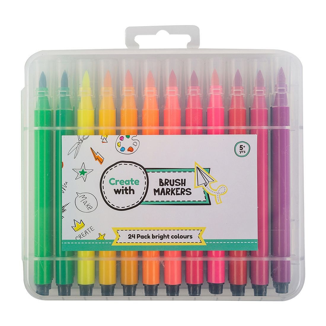 24 Pack Brush Markers in Case Target Australia