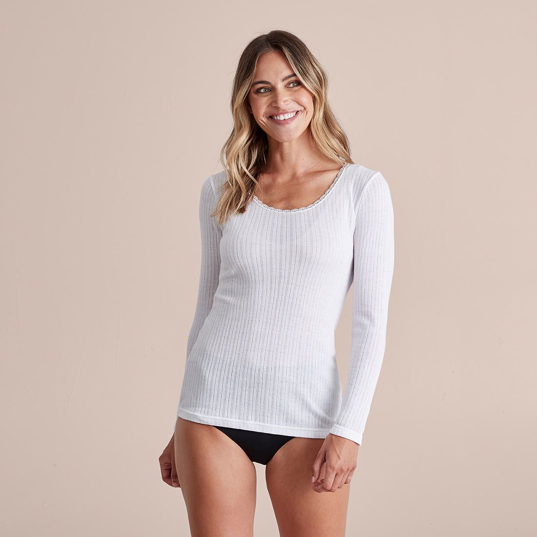 Pointelle Long Sleeve Top | Target 