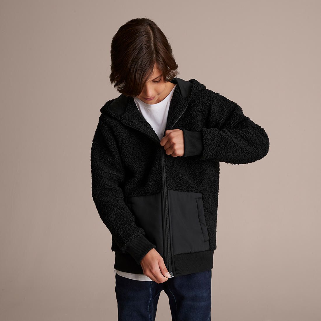 teddy bear fleece black