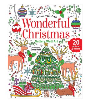 Colour-Your-Own Wonderful Christmas Gallery Wall Art