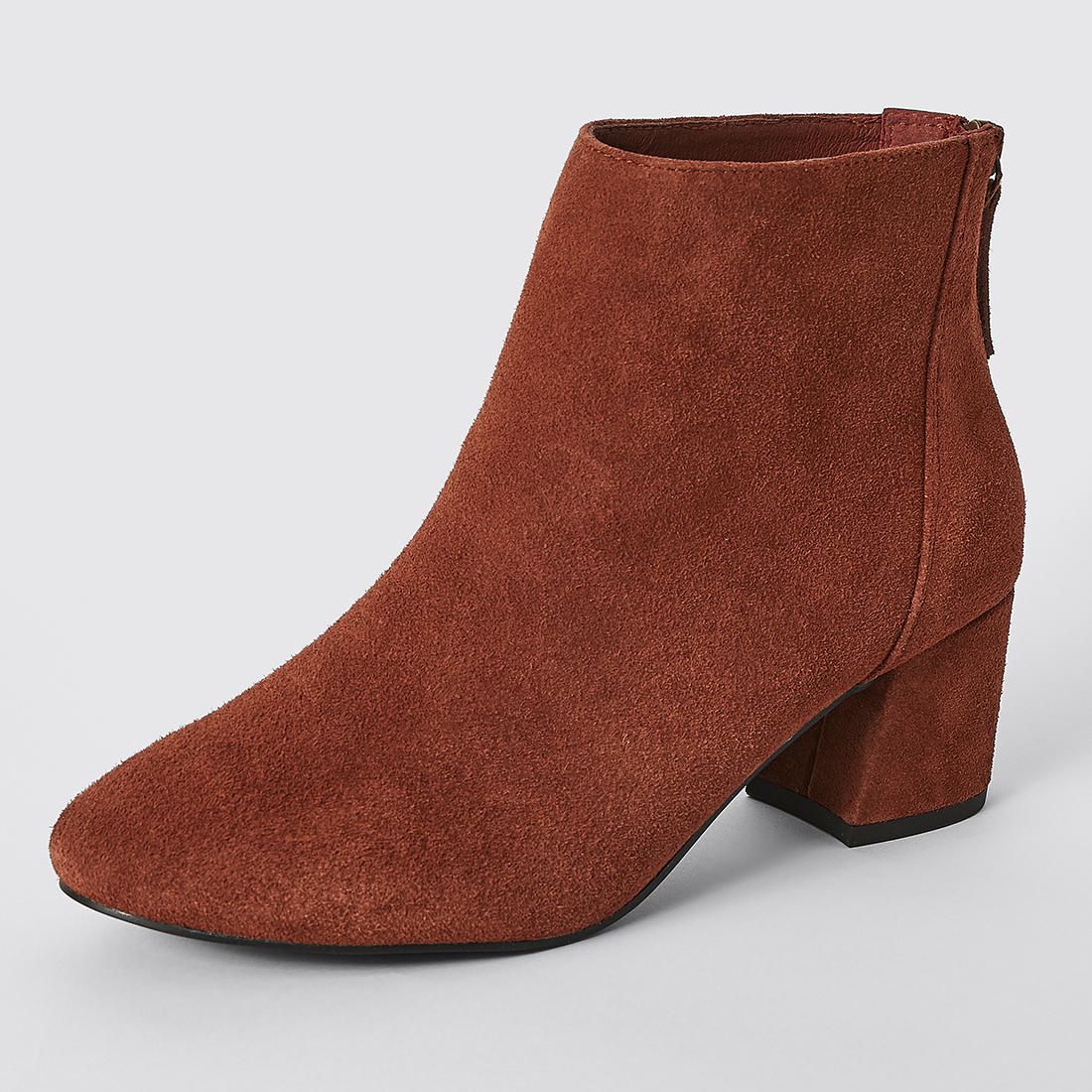 rust suede ankle boots