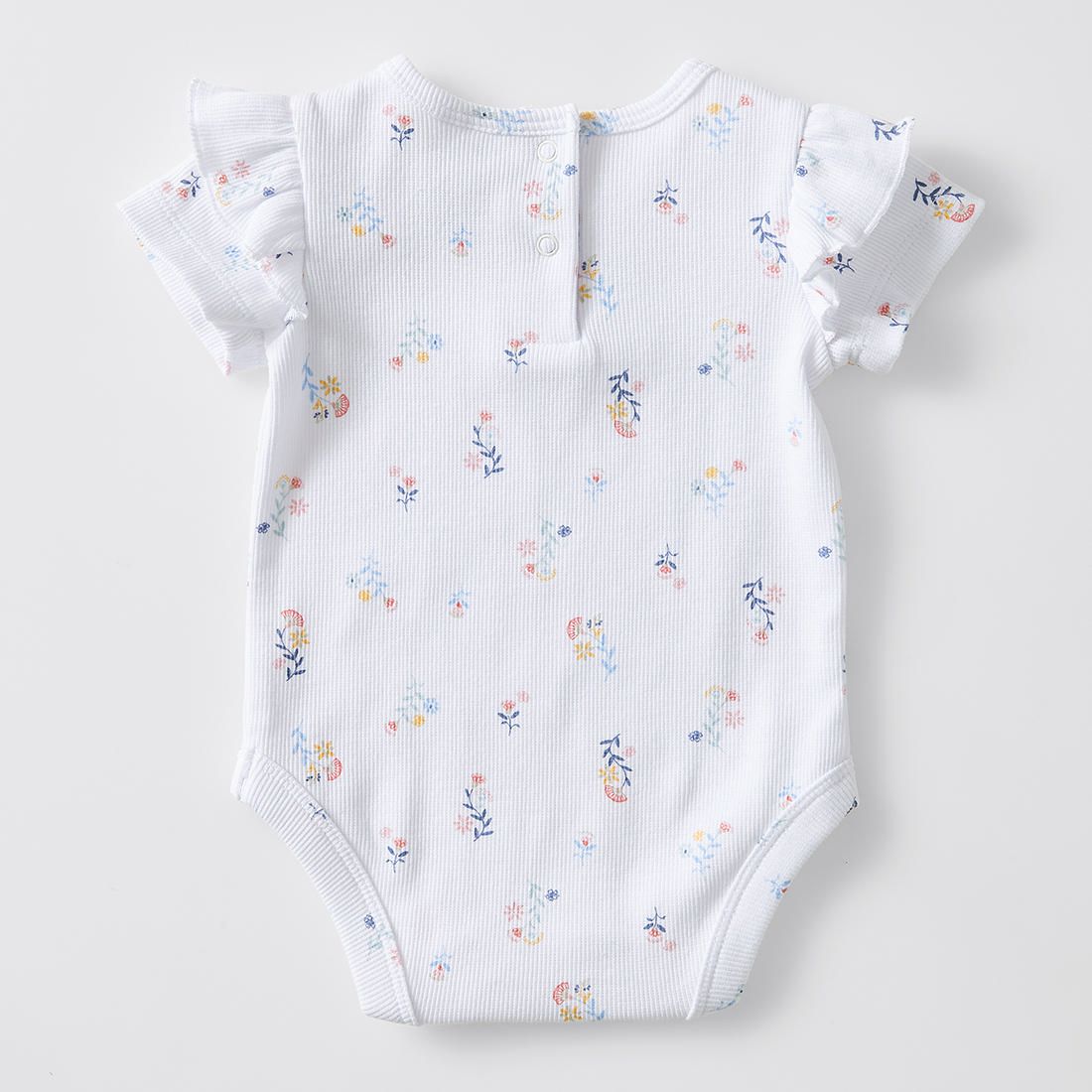 white frill bodysuit baby