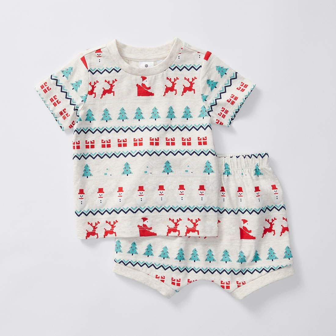 Baby Christmas Wrapping Paper Pyjama Set Target Australia