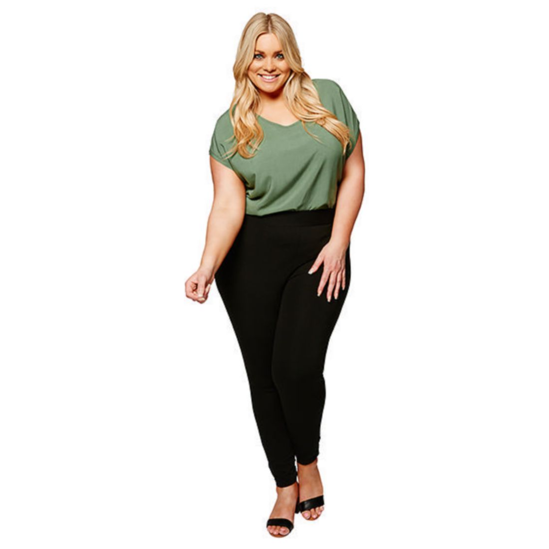 plus size black treggings