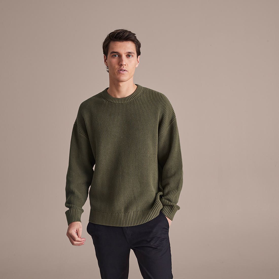 ribbed knitted jumper