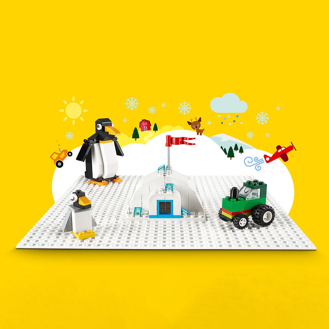 lego white baseplate 32x32