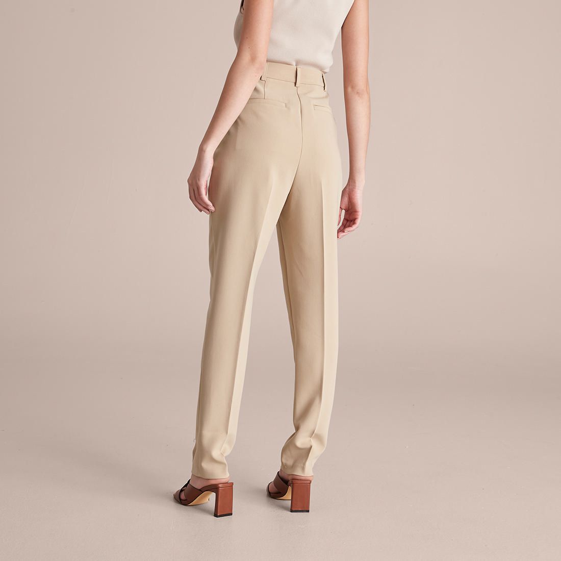 Preview High Waist Straight Leg Pants 