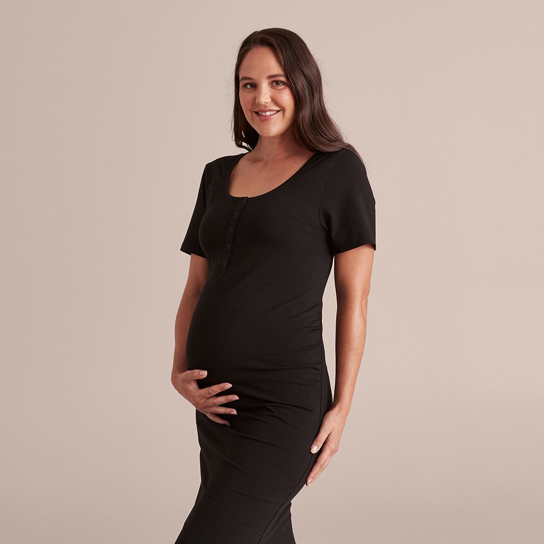 Maternity Henley Neck Feeding Dress - Kmart