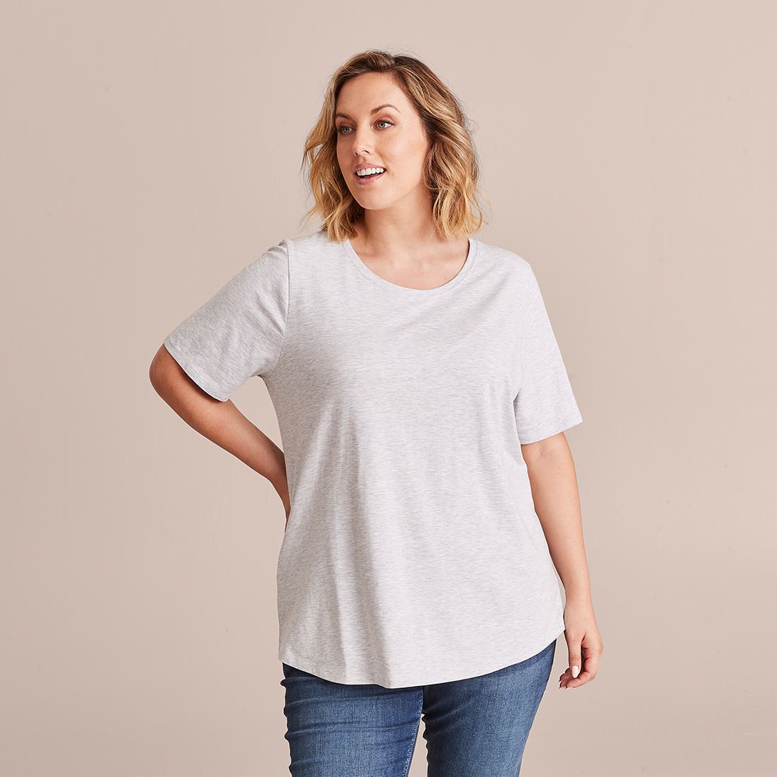 Curve Organic Cotton Crew T-Shirt 