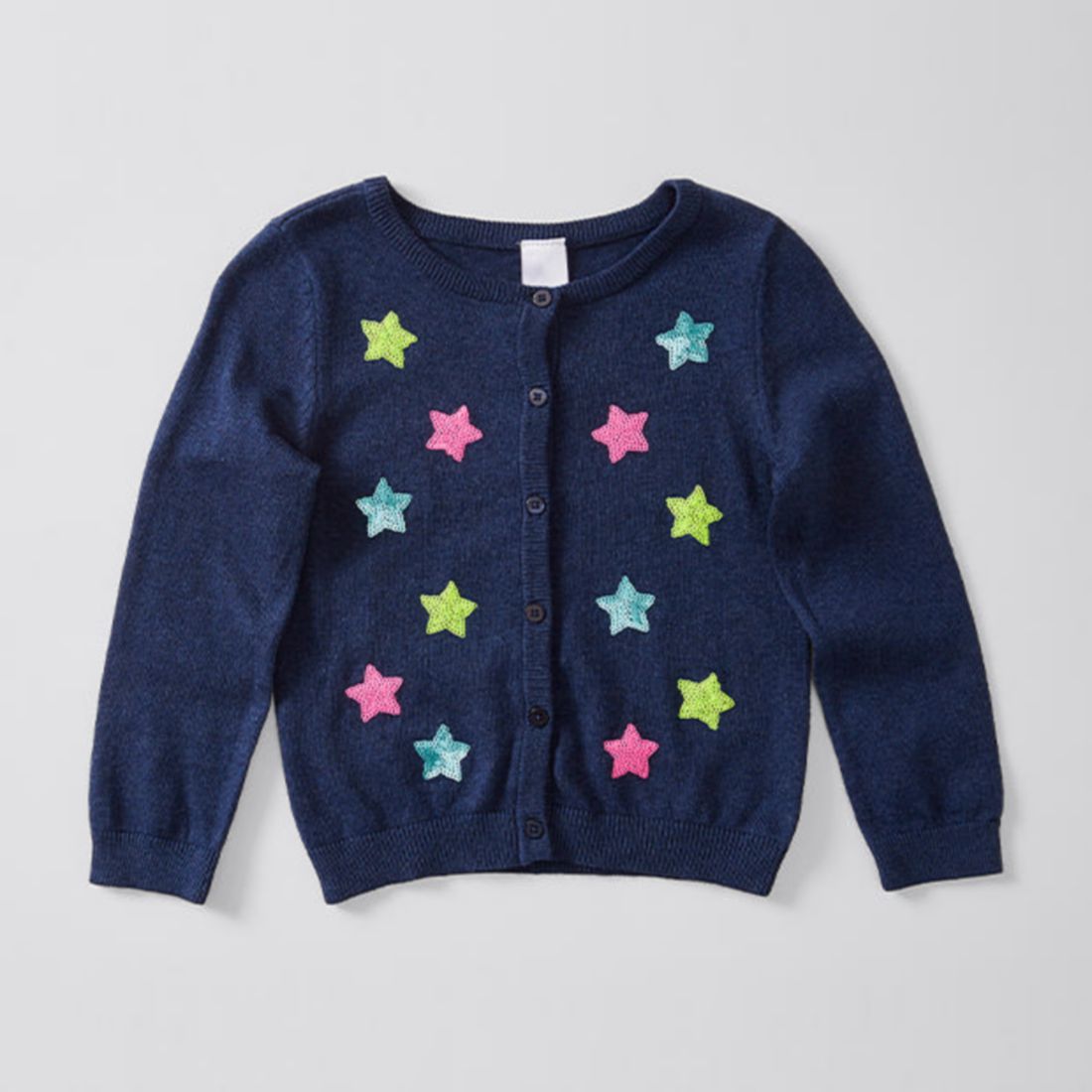 Long Sleeve Sequin Star Knit Cardigan 