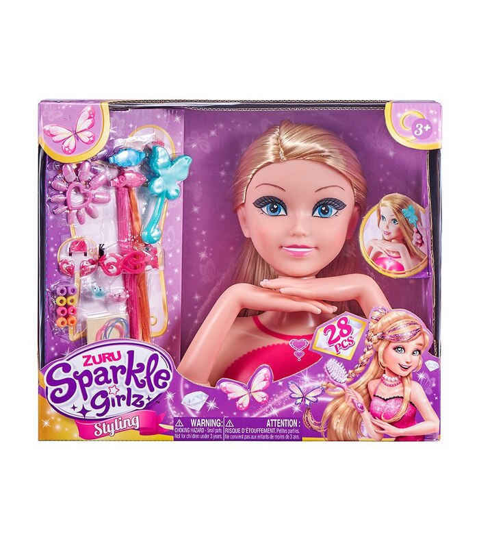 Sparkle Girlz Nail Design Hair Styling Head by ZURU | Target Australia