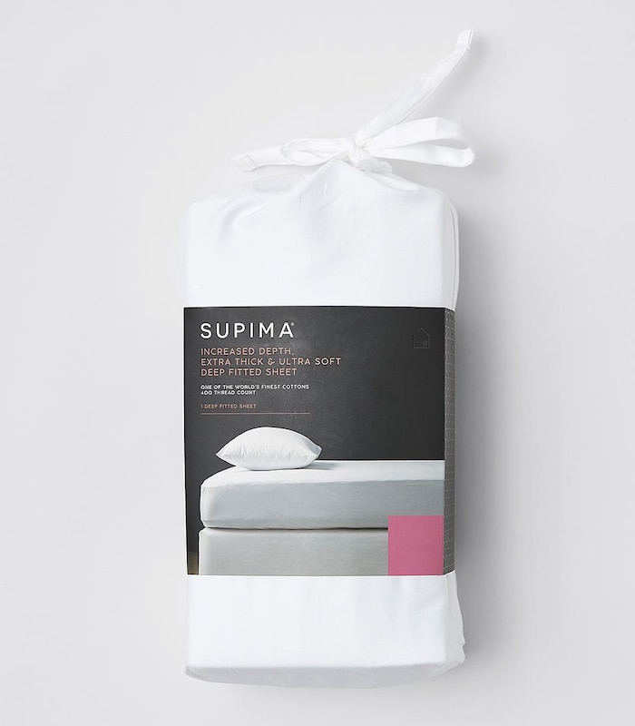supima 400 thread count deep fitted sheet white target australia