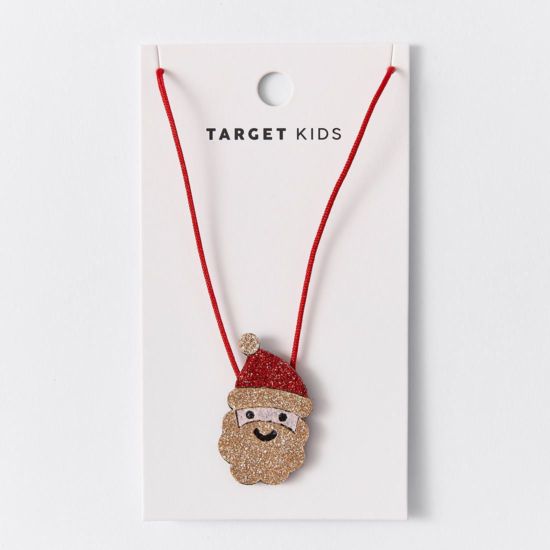Christmas Glitter Santa Necklace 