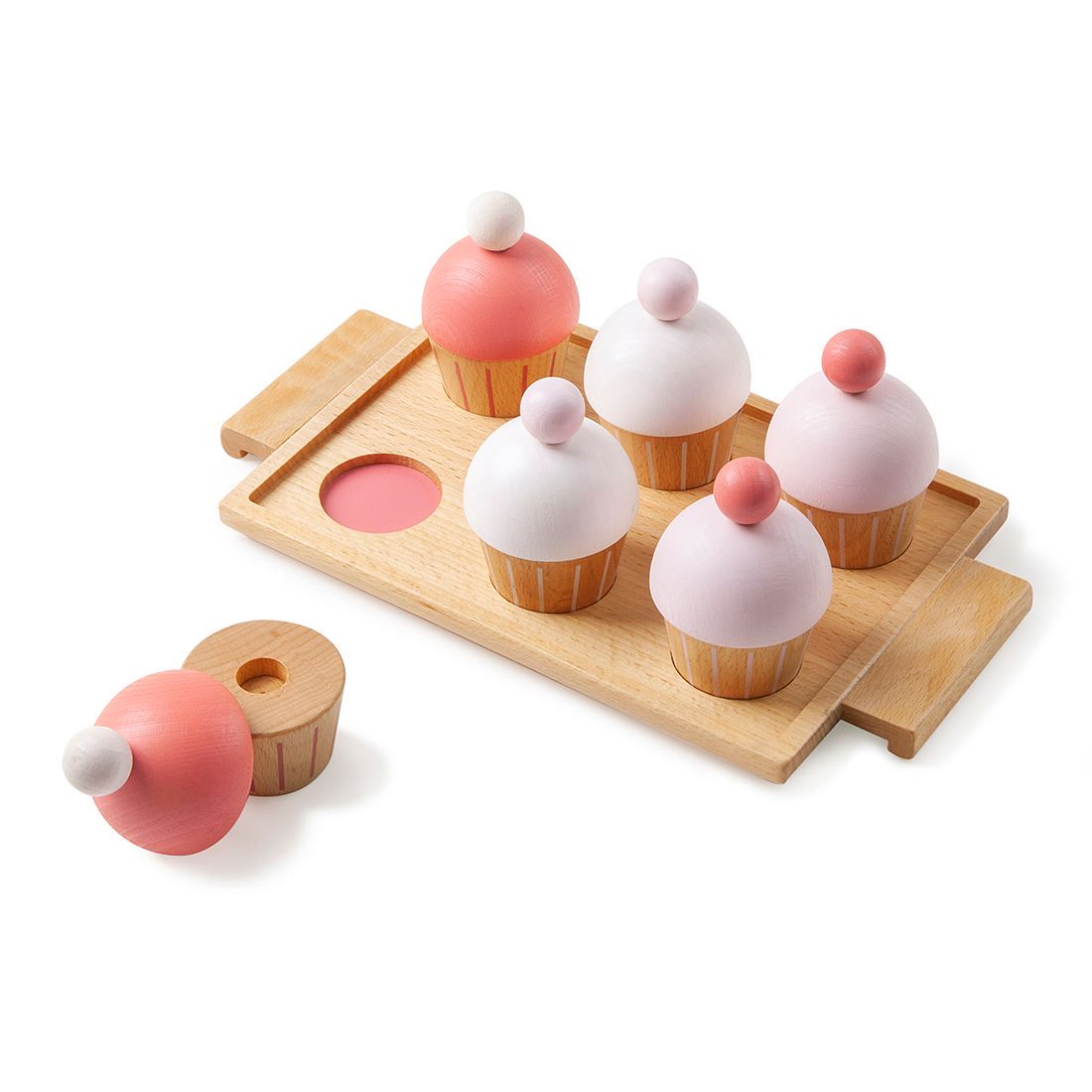 wooden cupcake toy