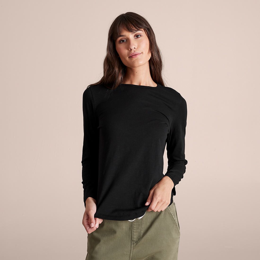 Australian Cotton Long Sleeve Slub T 