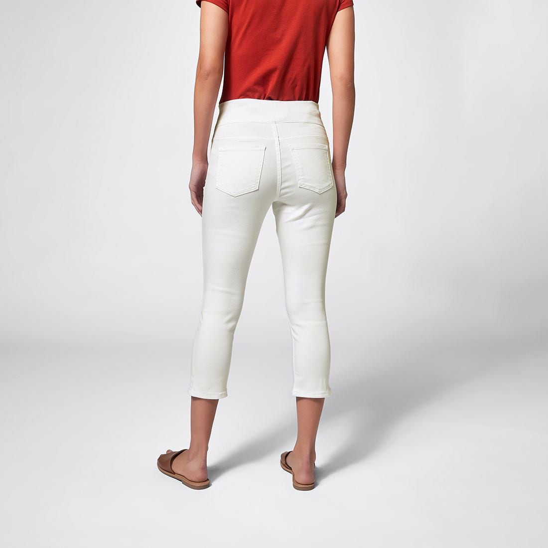 white jeggings capri