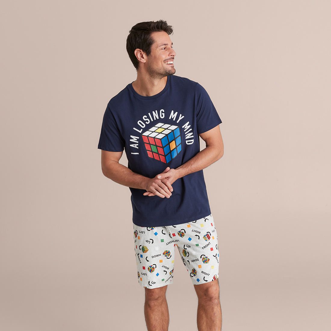 Mens Family Matching Rubiks Pyjama Set 