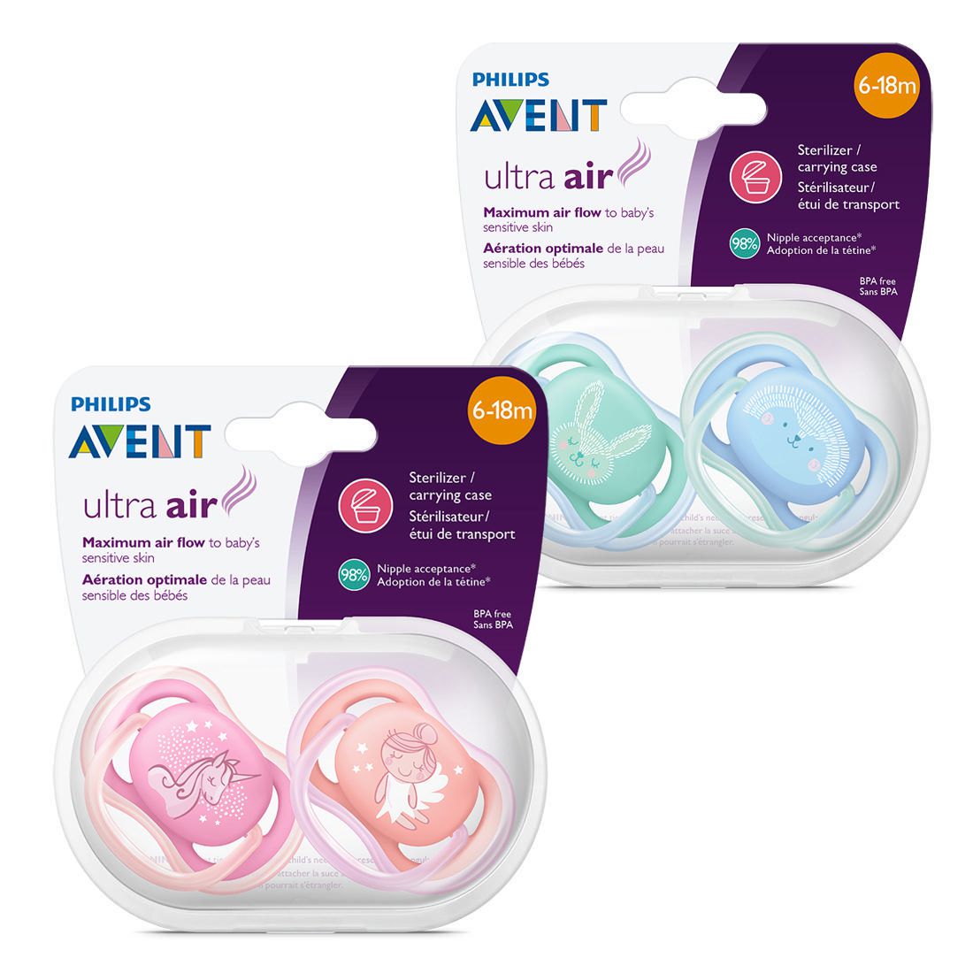 avent soothers 18 months plus