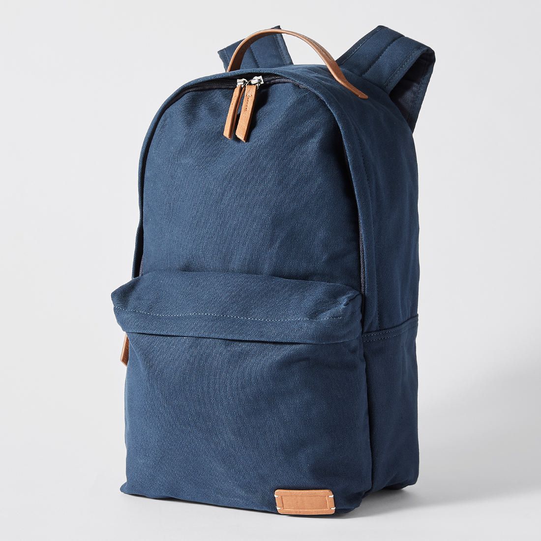 navy blue canvas backpack