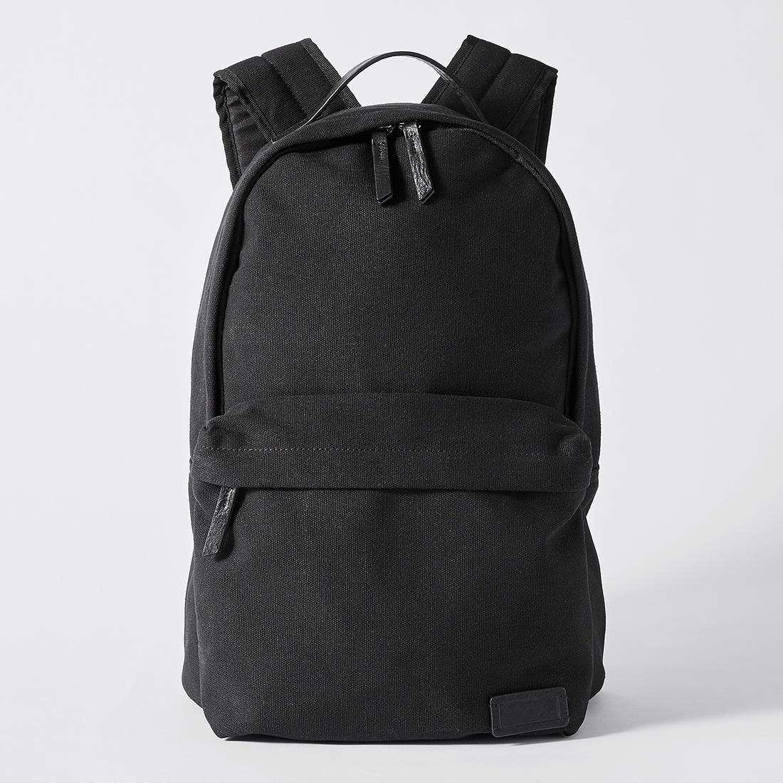 black fabric backpack