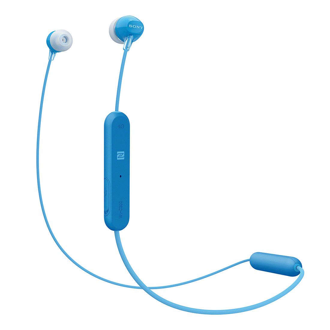 blue sony headphones