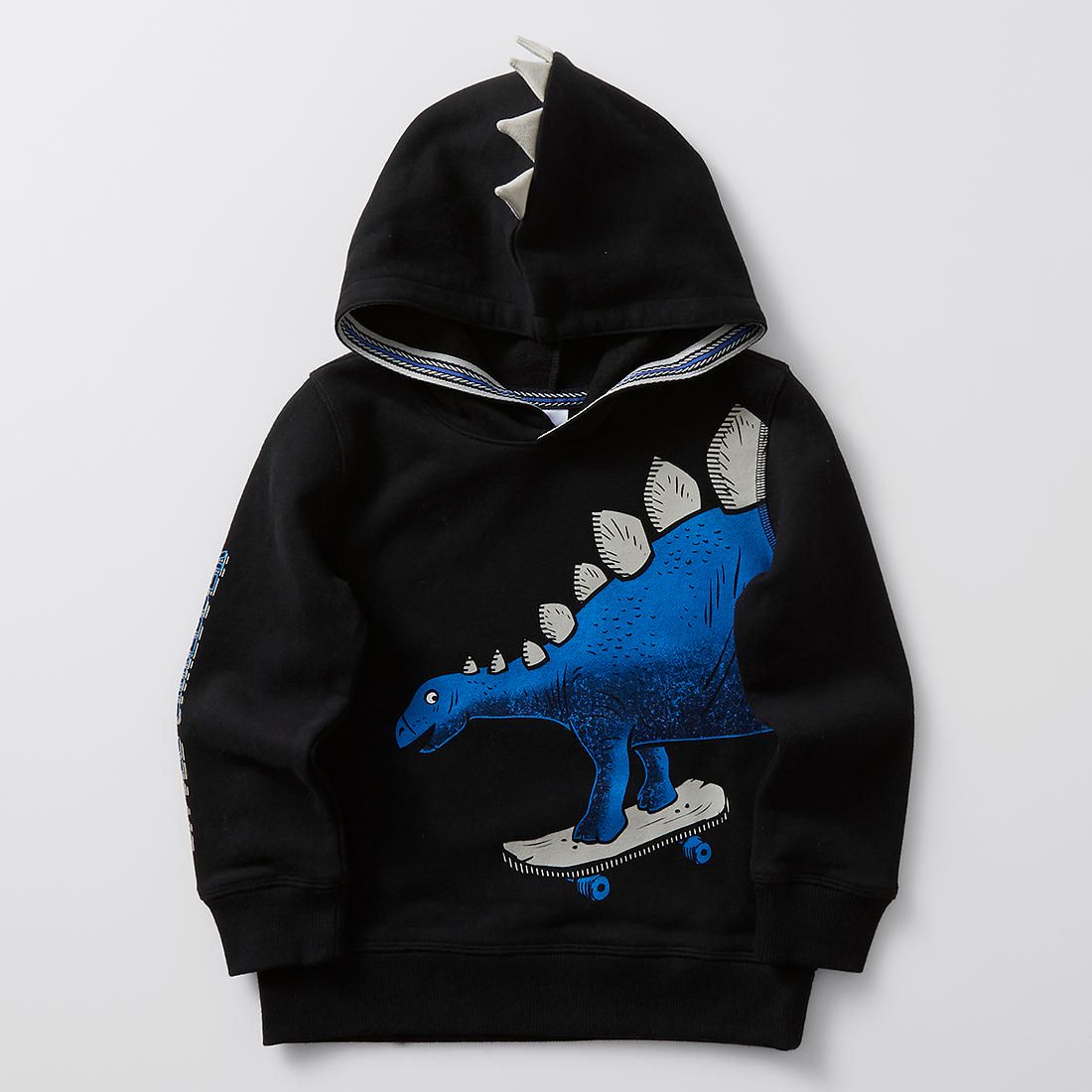 Youth Kids Childrens Zip Up Hoodie Pocket Dinosaur Dino Cute Character Print