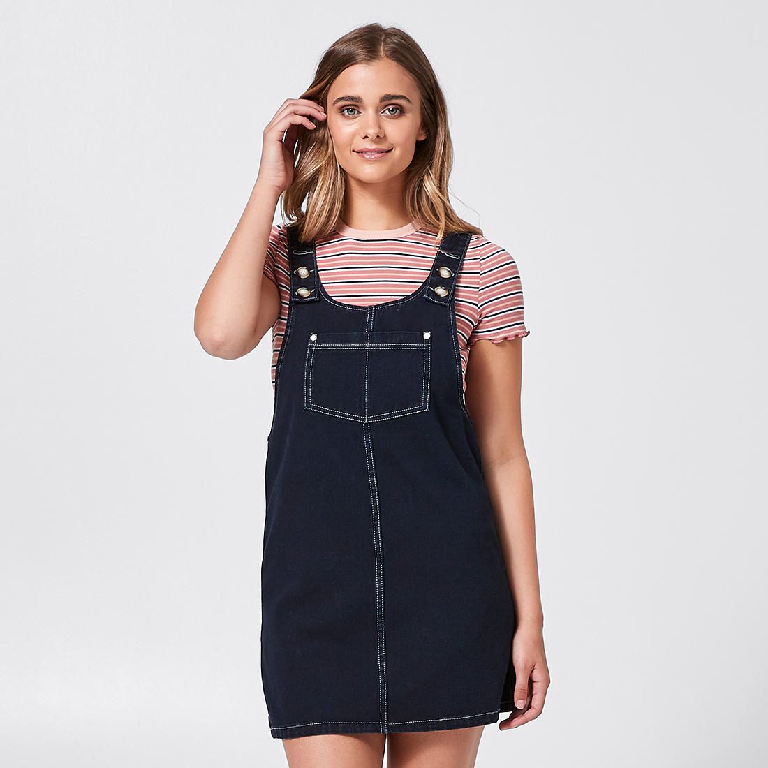 denim pinafore dress kmart