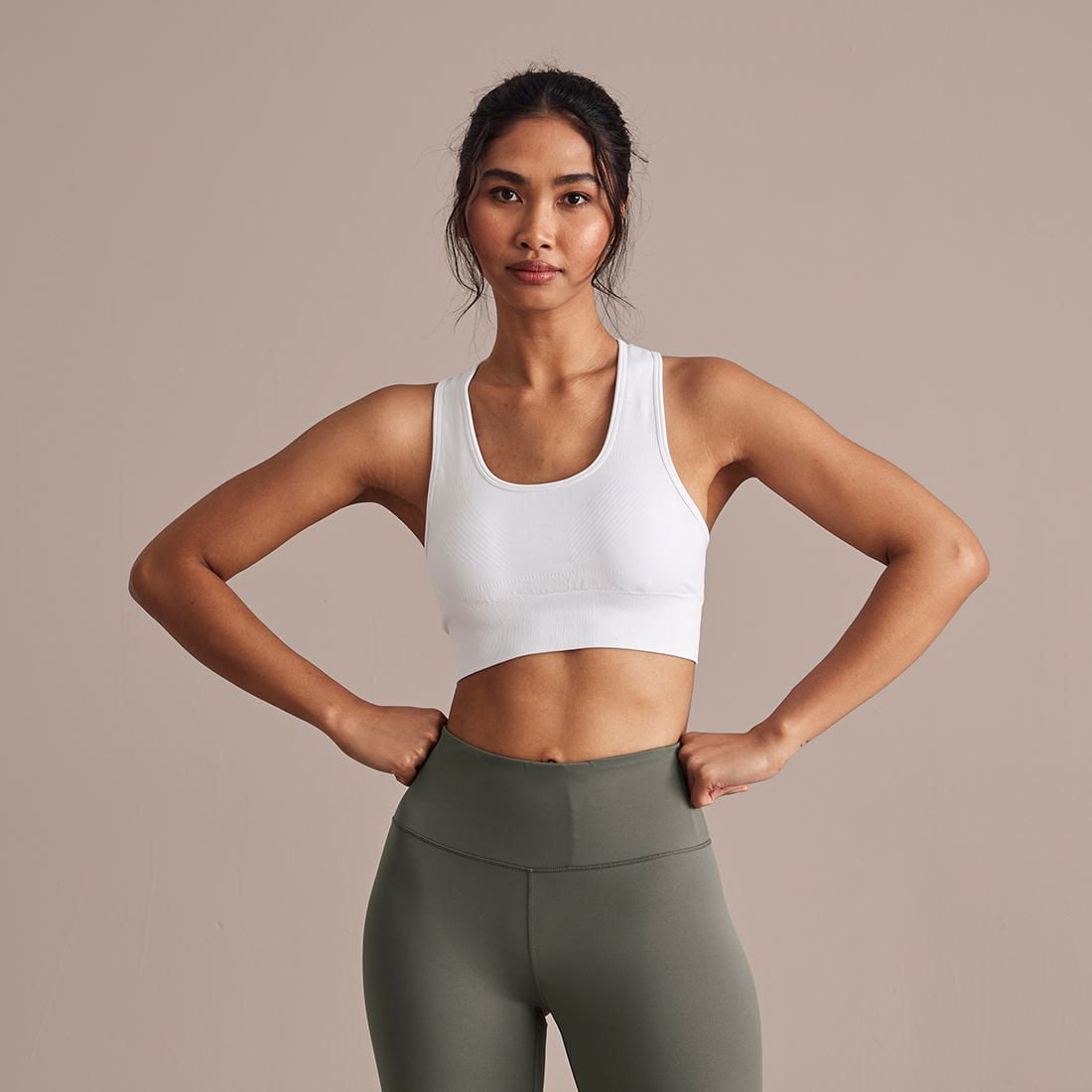 Active Harmony Seamfree Crop Top; Style: 197254NC - White