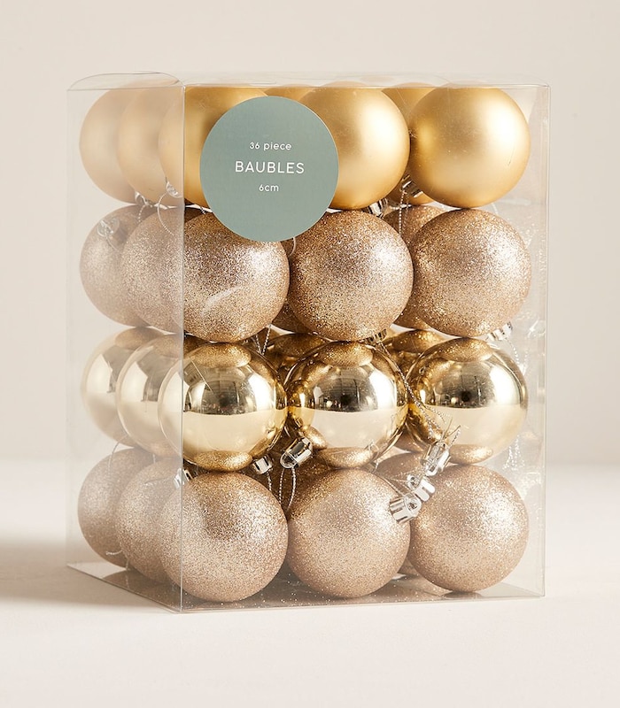 target.com.au | 36 Pack Christmas Baubles - Gold