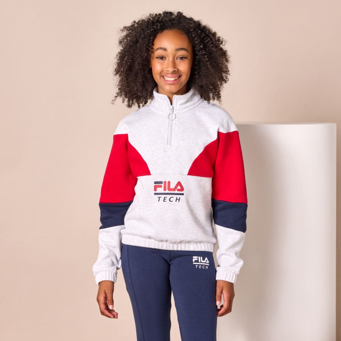 fila red white and blue jumper