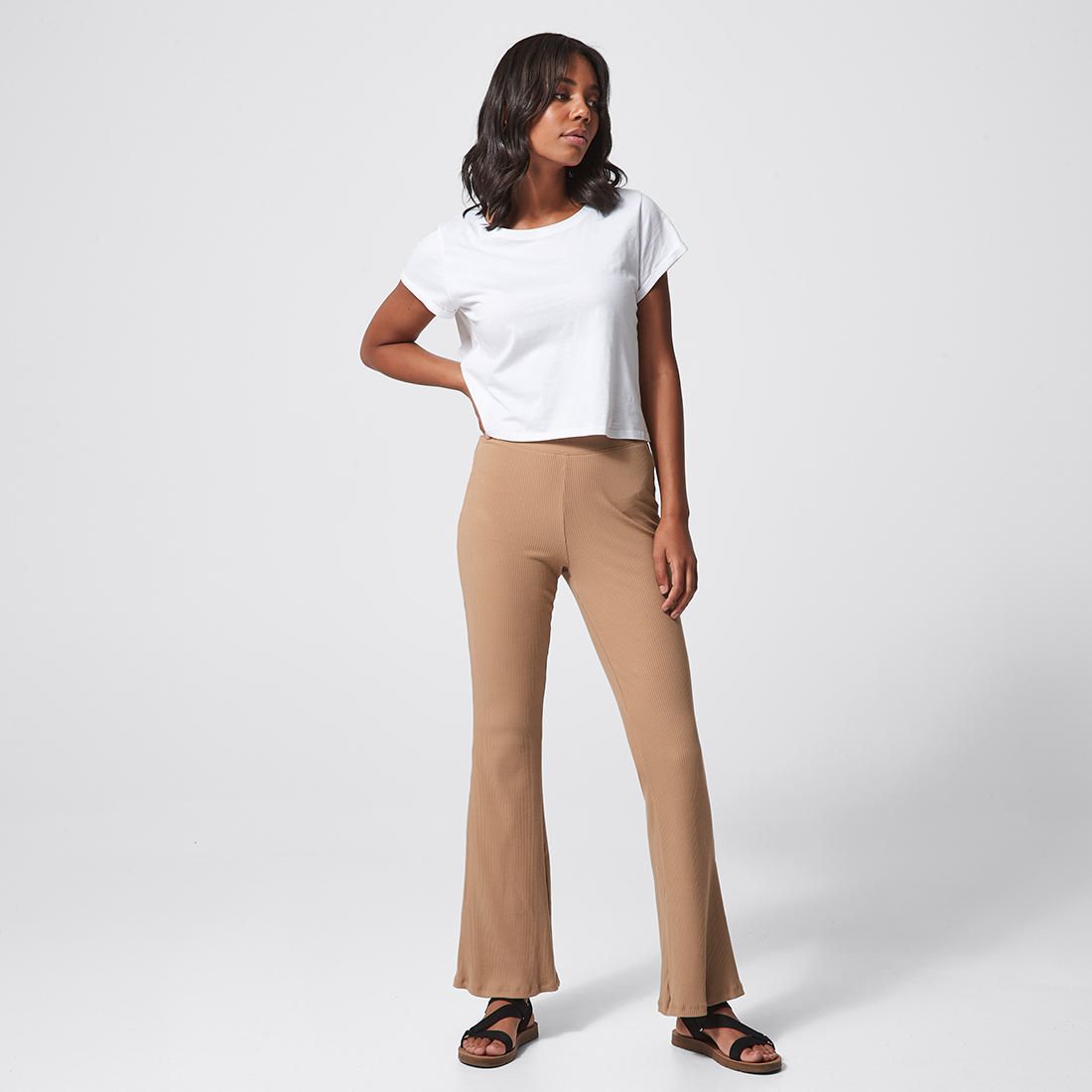 Lily loves rib flare pants Clearance