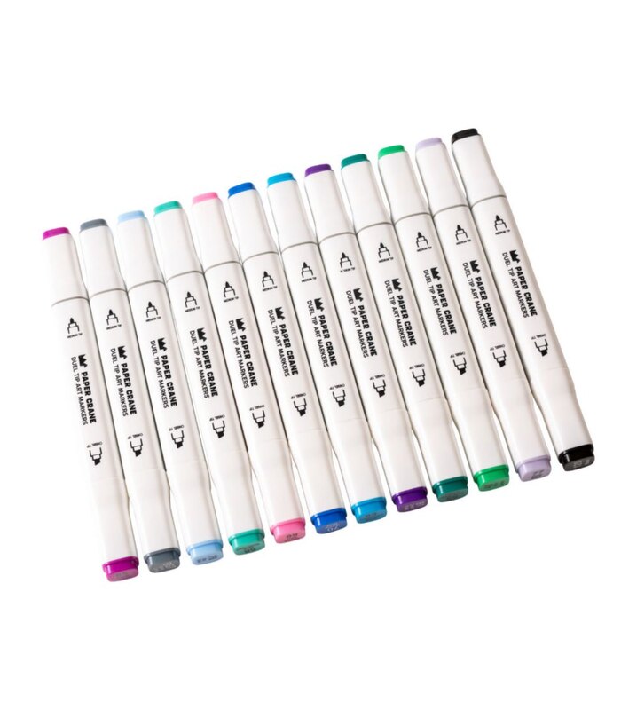 Activeren cliënt Noord Paper Crane 12 Pack Dual Tip Graphic Markers - Cool | Target Australia