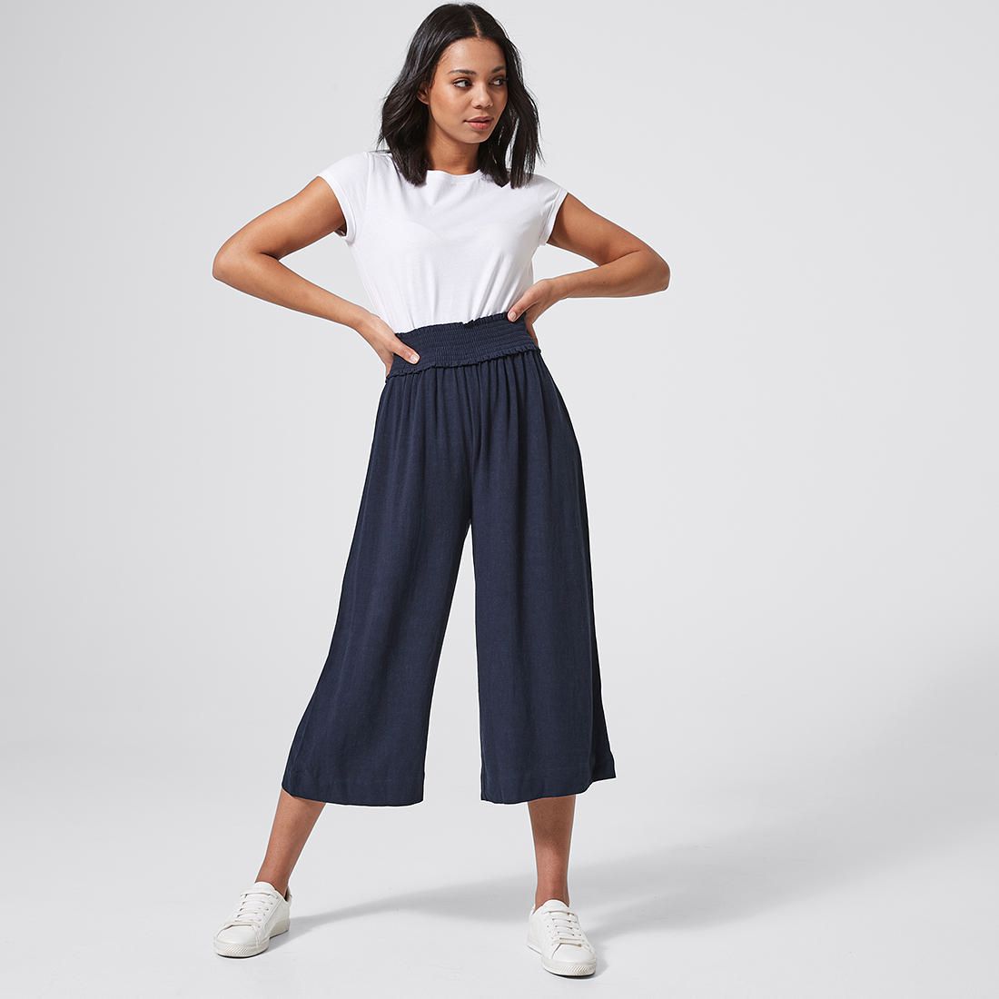 Lily Loves Linen Blend Wide Leg Pants 