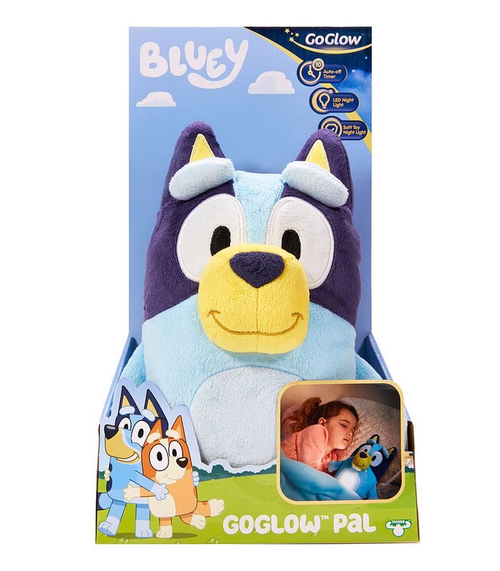 Bluey Kids Light Up Bedtime Pal Soft Toy Night Light By Goglow Target Australia