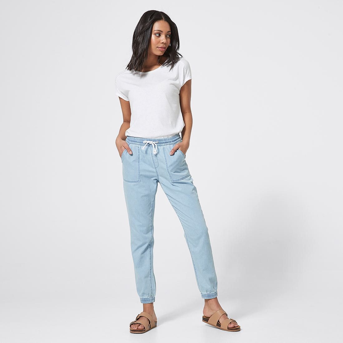 Piping Hot Jogger Pants - Chambray Blue 