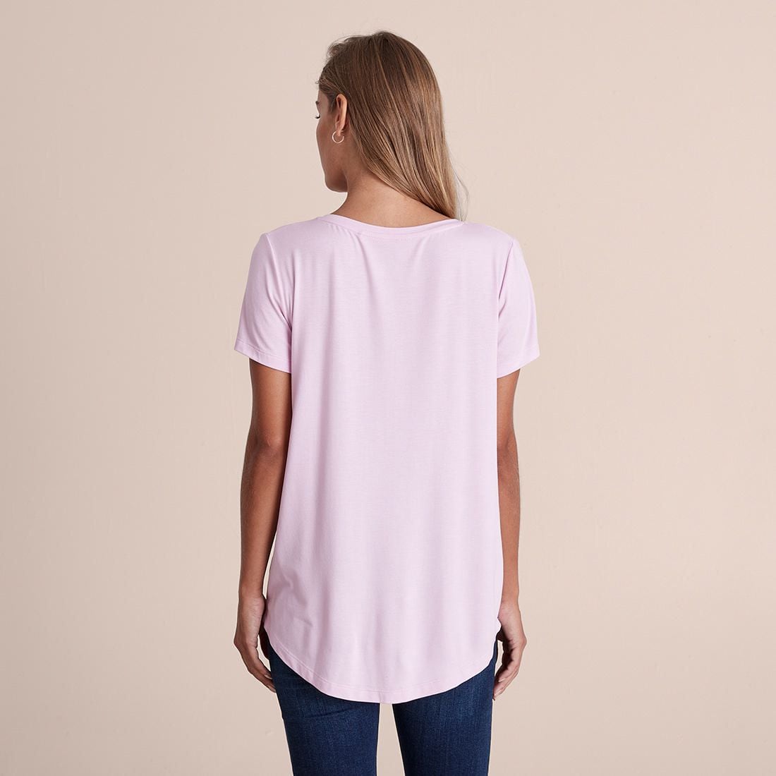 Modal/Elastane V-Neck T-Shirt - Winsome 