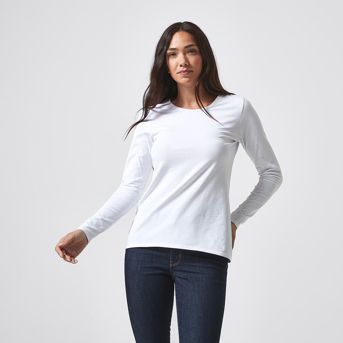 crew neck tee long sleeve