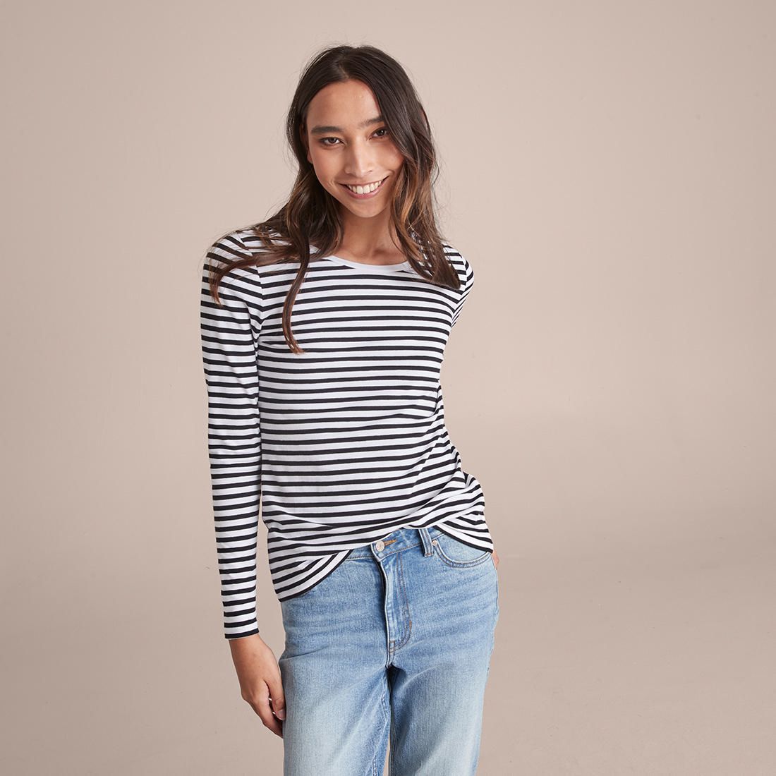 Organic Cotton Long Sleeve Crew Neck T 